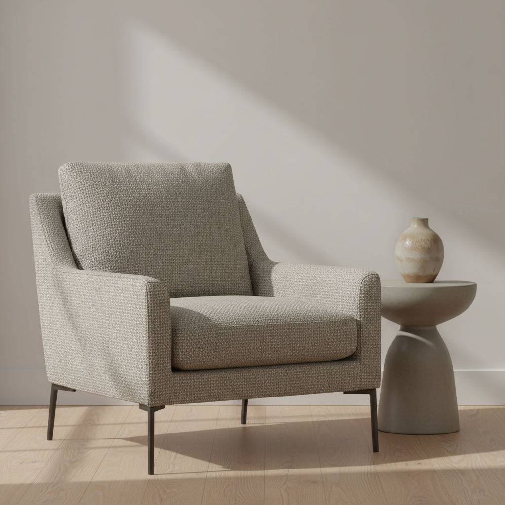 Irvington Taupe Upholstered Chair | Architectural Fabrics