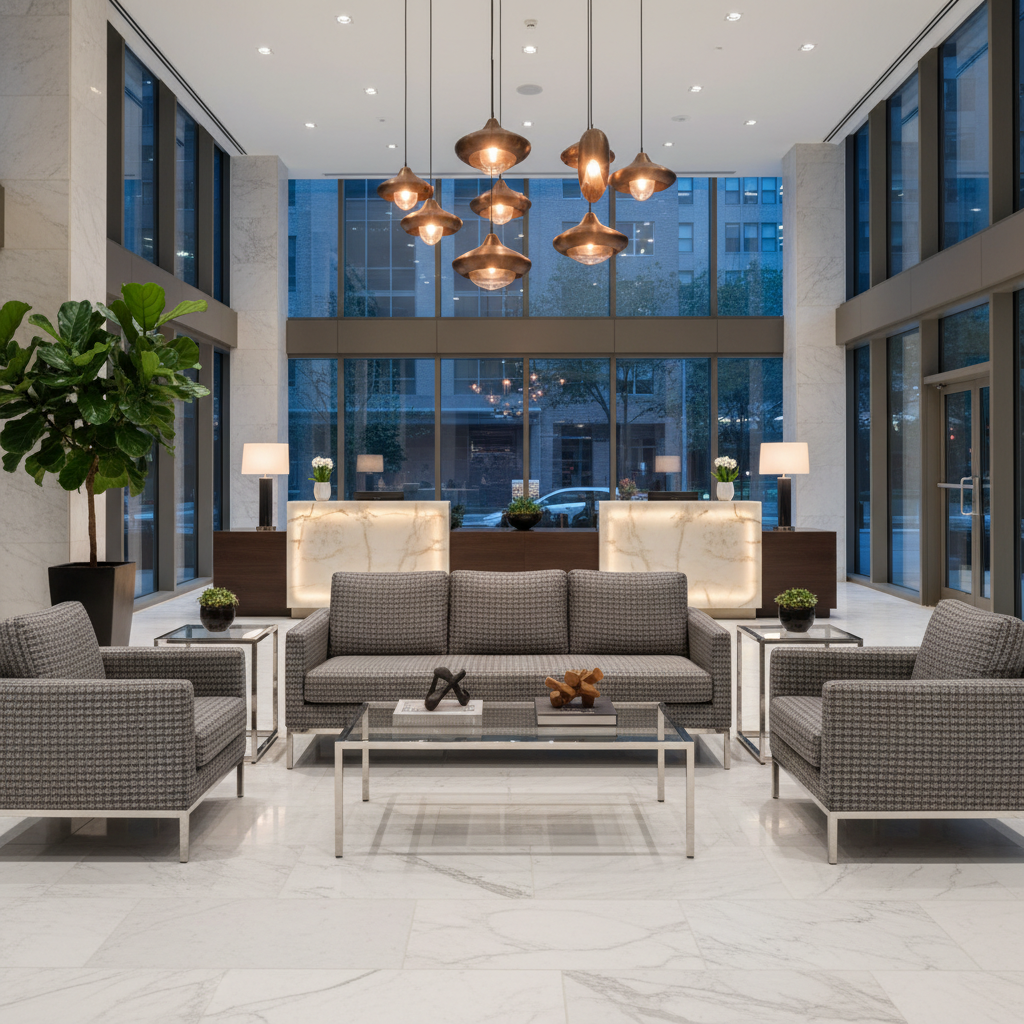 Hillsville Granite Hotel Lobby Setting | Architectural Fabrics