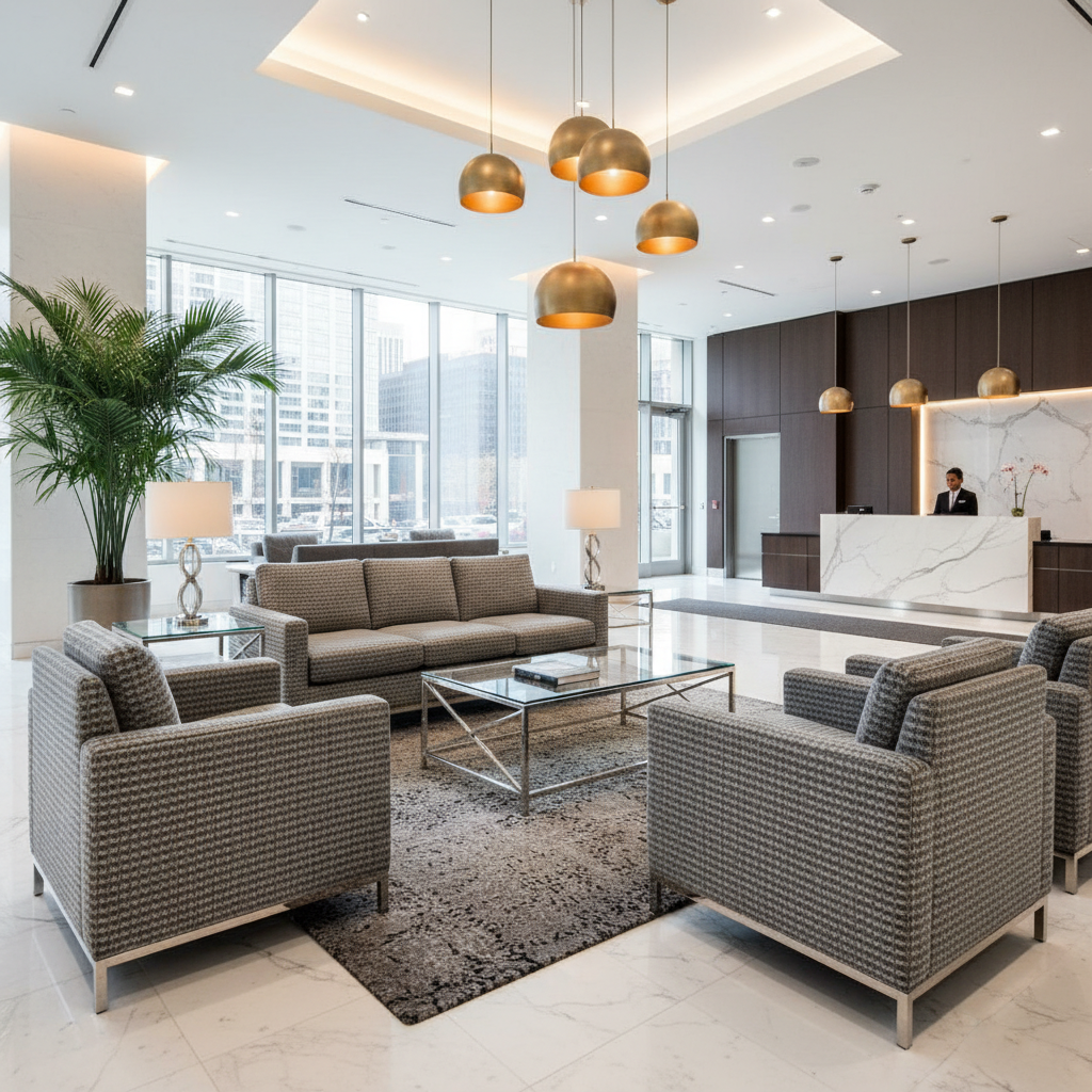 Hillsville Smoke Hotel Lobby Setting | Architectural Fabrics