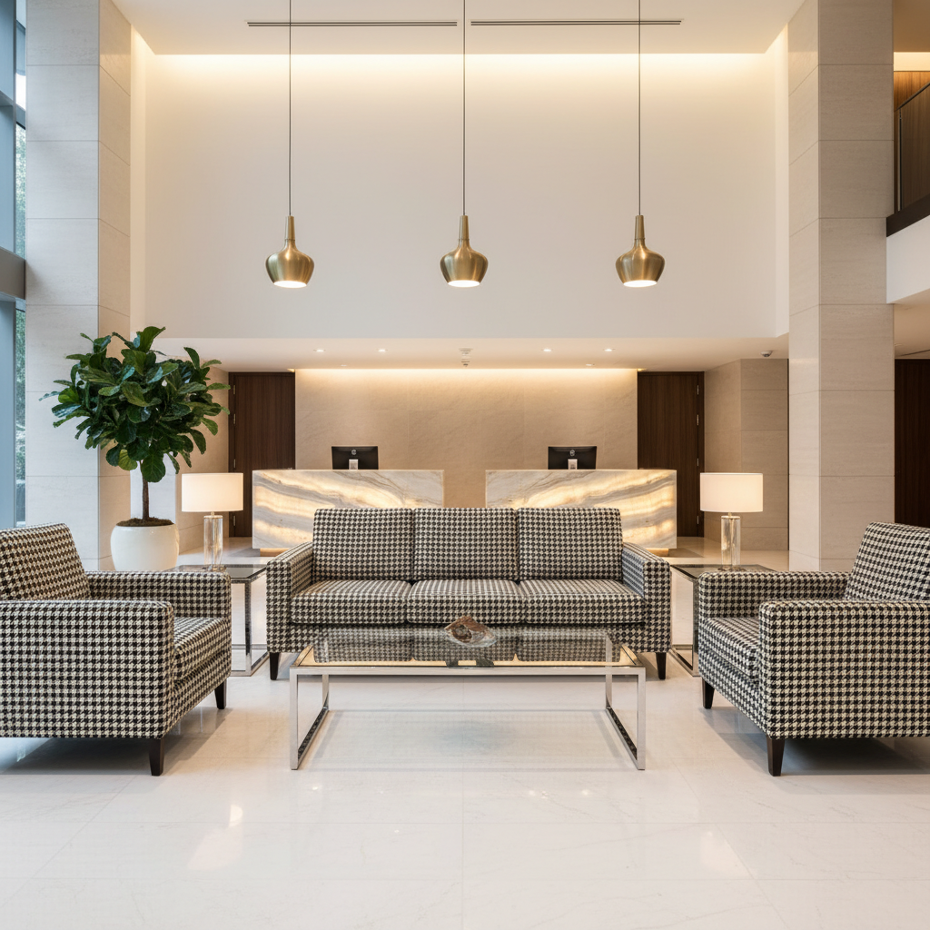 Exmore Ebony Hotel Lobby Setting | Architectural Fabrics