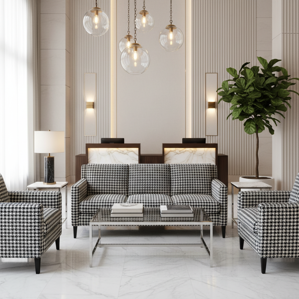 Exmore Navy Hotel Lobby Setting | Architectural Fabrics