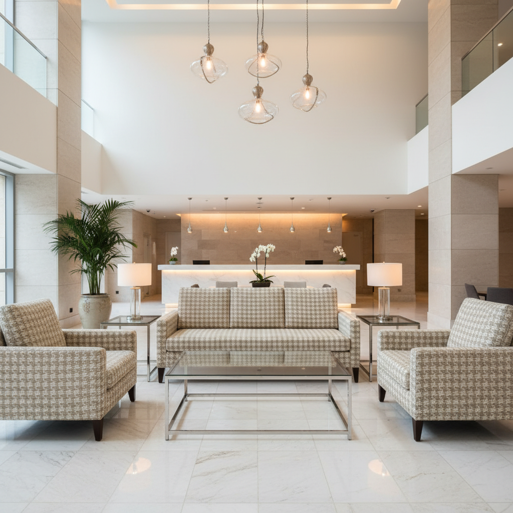 Exmore Sand Hotel Lobby Setting | Architectural Fabrics