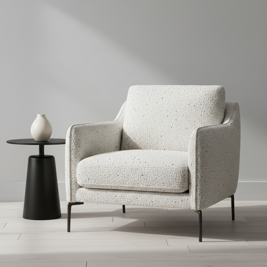 Palmyra Ivory Upholstered Chair | Architectural Fabrics