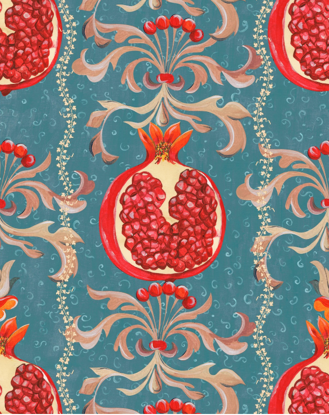 Melagranata Stone Blue Wallpaper | Mind The Gap Stone Blue