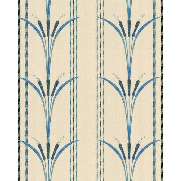 Danube Stripe Blue Wallpaper
