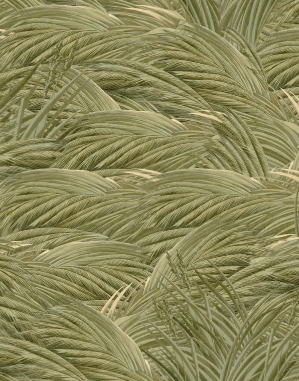 Korond Floral Leather - Taupe, Red, Brown, Leather Wallcovering | Mind the Gap
