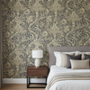 DWWM-14011 Indian Nickel Charcoal | William Morris - Guest Bedroom Setting | William Morris