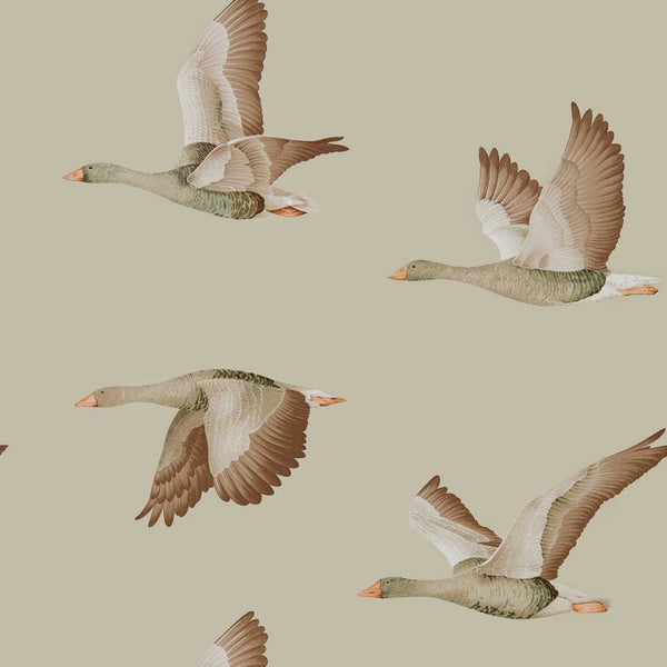 Elysian Geese (Wallcovering) Briarwood | Sanderson