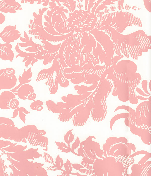 Des Gardes Soft Pink on Off White Screen Printed | China Seas