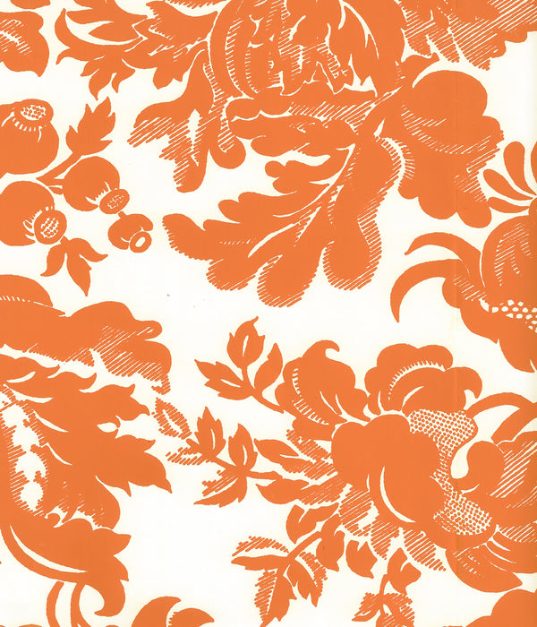 Des Gardes Terracotta on Off White Screen Printed | China Seas