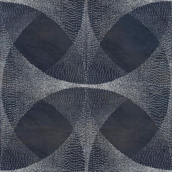 Diamond Indigo | Poppy Print Studio Wallcovering
