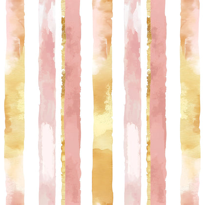 Elegant Light Pink and Gold Stripes Contemporary | Architectural Wallcoverings