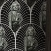 Marilyn Art Deco Wallpaper black & white