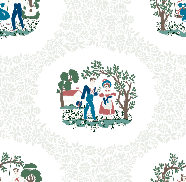 Sally's Authentic Scenic Vintage 1950's  Wallcovering | DW Bespoke Studios