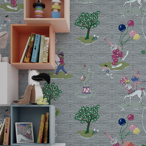 Clowning Around 1950's Mid-Century Modern | Architectural Wallcoverings