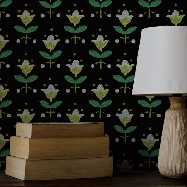 MariaÕs Tulips Authentic Vintage 1950's Mid-Century Modern | Architectural Wallcoverings
