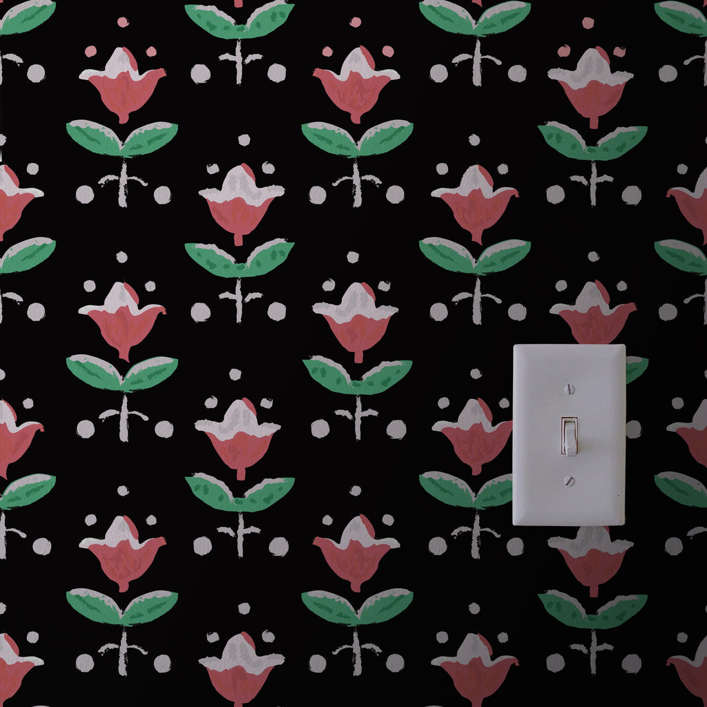 MariaÕs Tulips Authentic Vintage 1950's s Wallcovering | DW Bespoke Studios