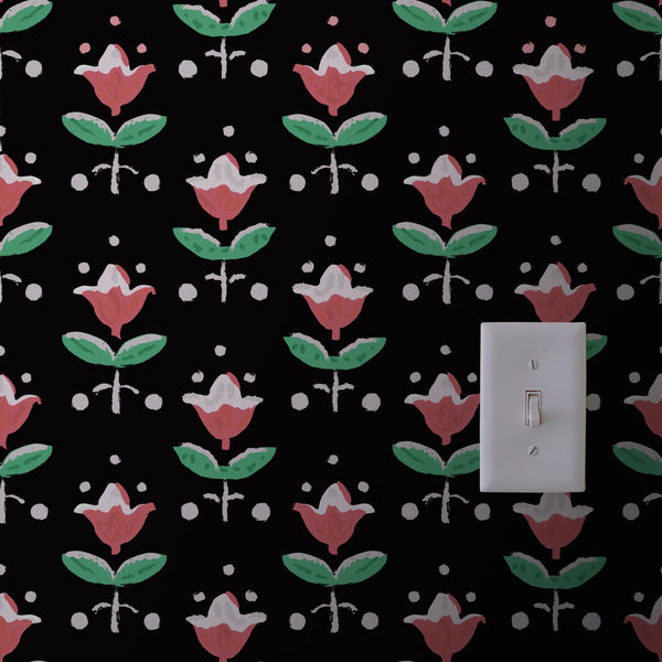 MariaÕs Tulips Authentic Vintage 1950's s Wallcovering | DW Bespoke Studios
