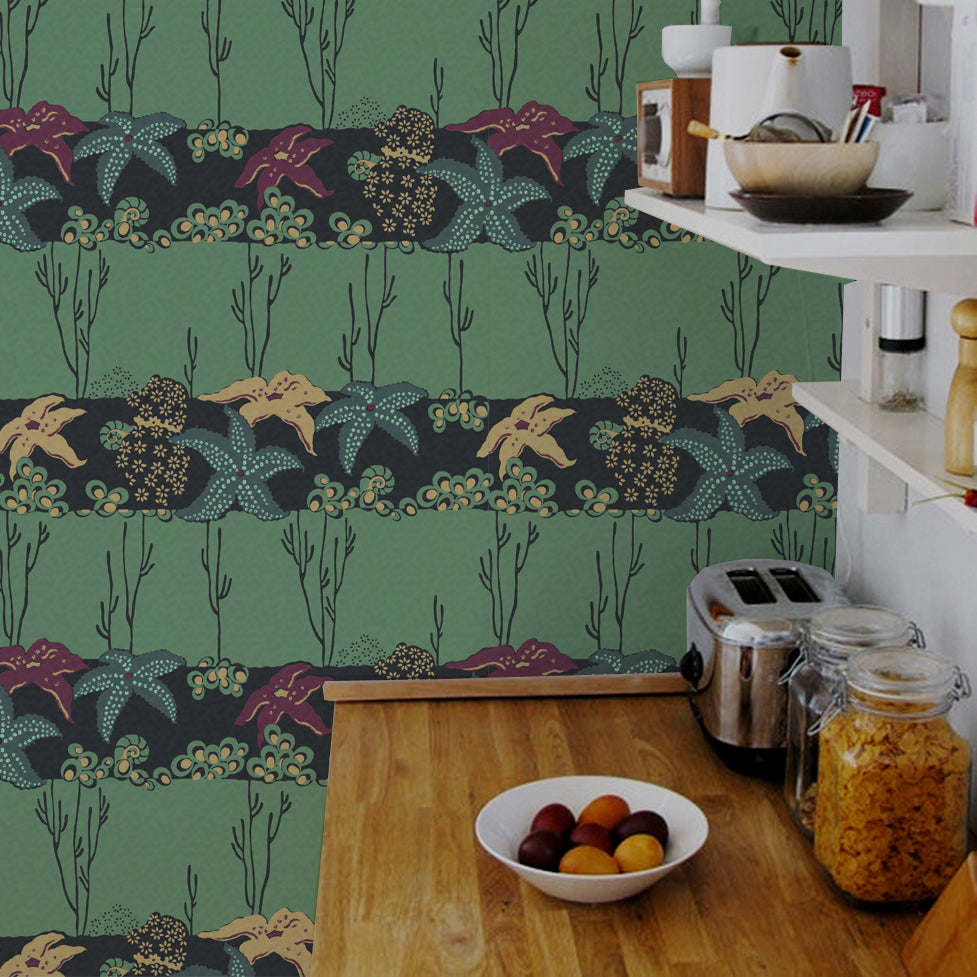 Savannah's Starfish Authentic Vintage Reproductions Wallcovering | DW Bespoke Studios