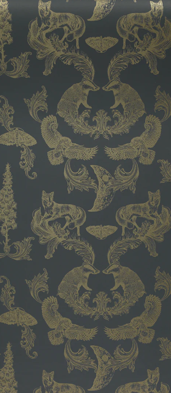 Dipped In Moonlight Charcoal Wallcovering | Graduate Collection