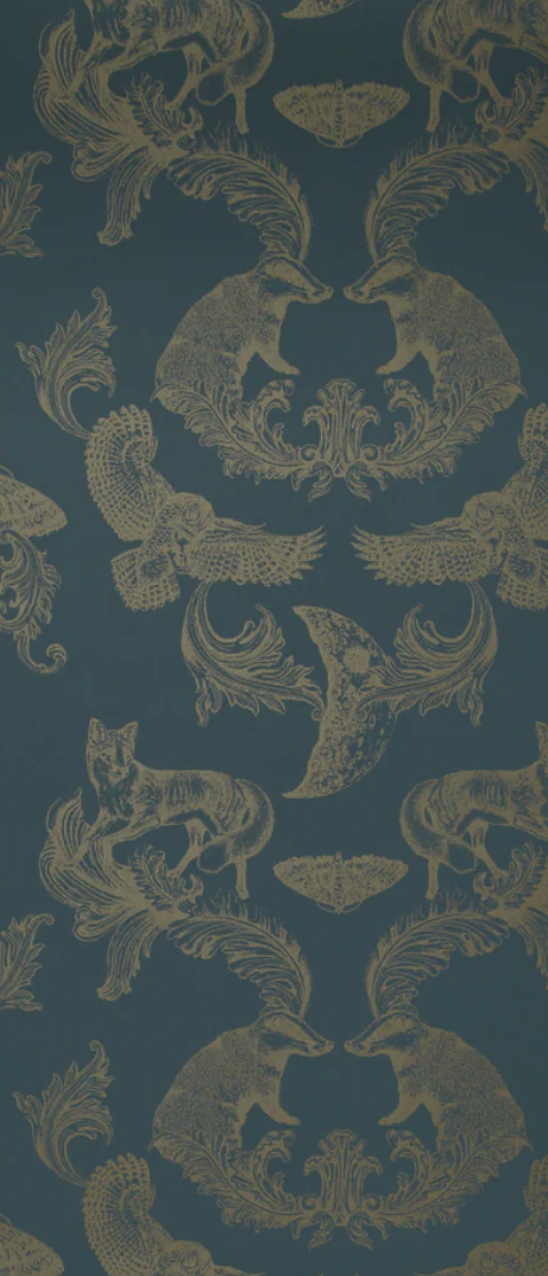 Dipped In Moonlight Teal Wallcovering | Graduate Collection