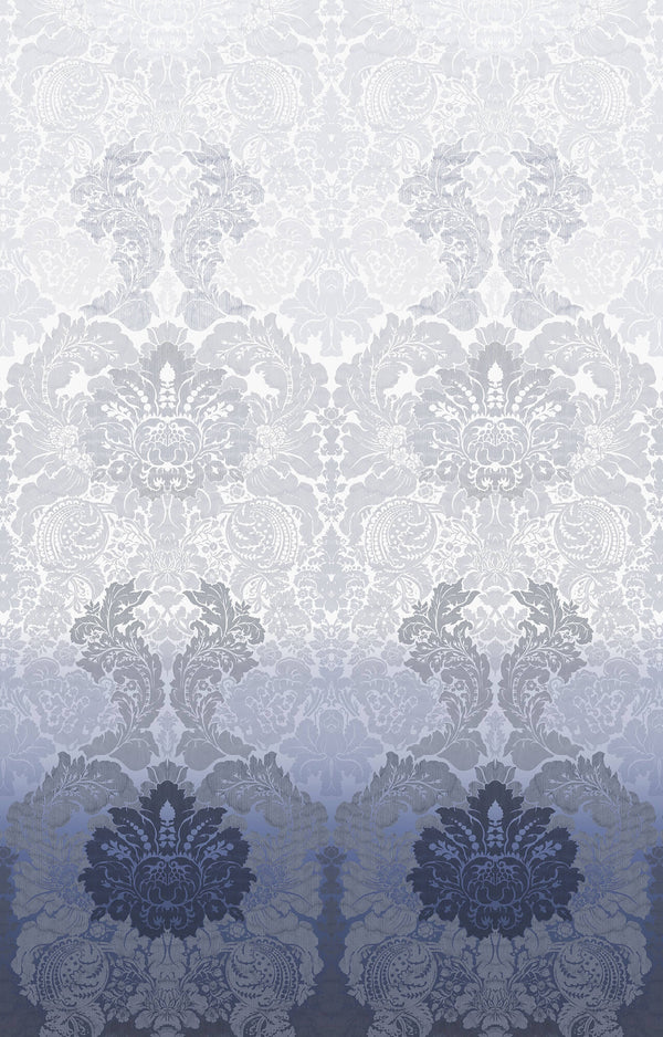 Disappearing Damask Superwide Blue | Timorous Beasties Wallcovering