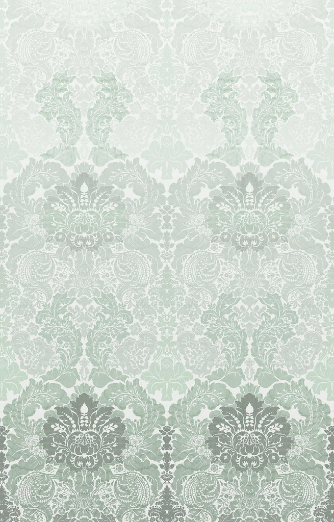 Disappearing Damask Superwide Mint Green