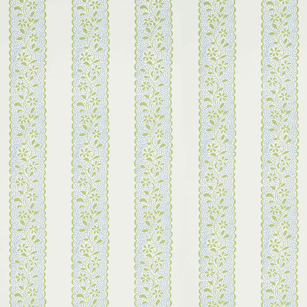 Dolly Stripe Wallcovering Lettuce Green | Sister Parish