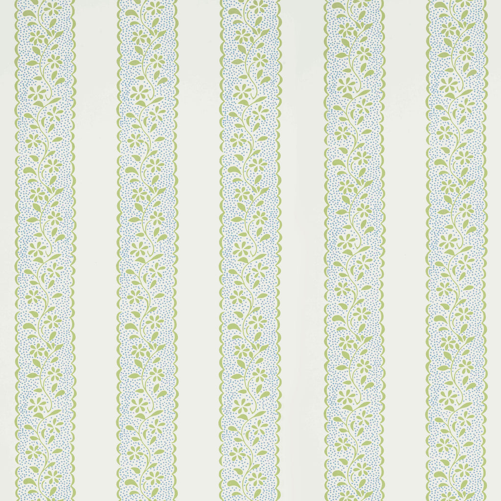 Dolly Stripe Wallpaper Lettuce Green