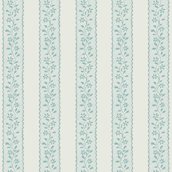 Dolly Stripe Wallcovering Seafoam | Sister Parish