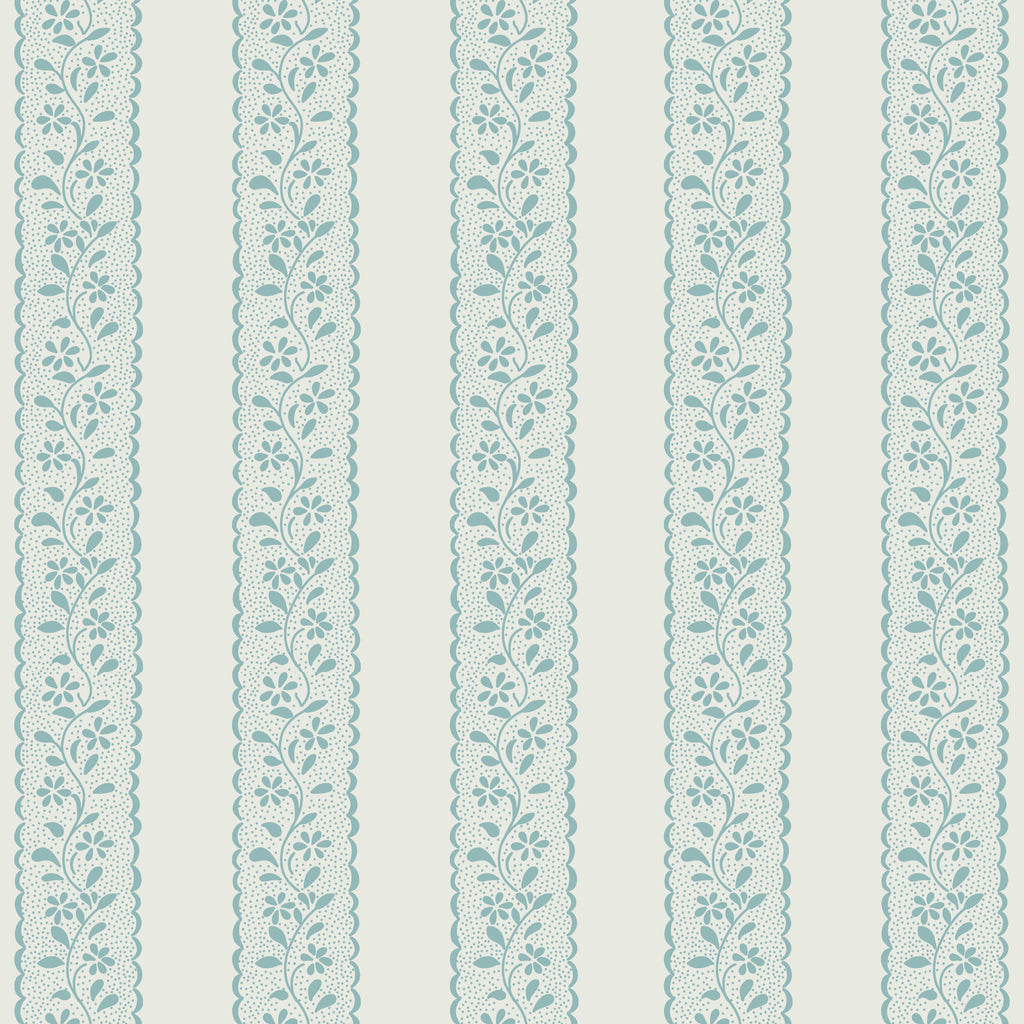 Dolly Stripe Wallpaper Seafoam