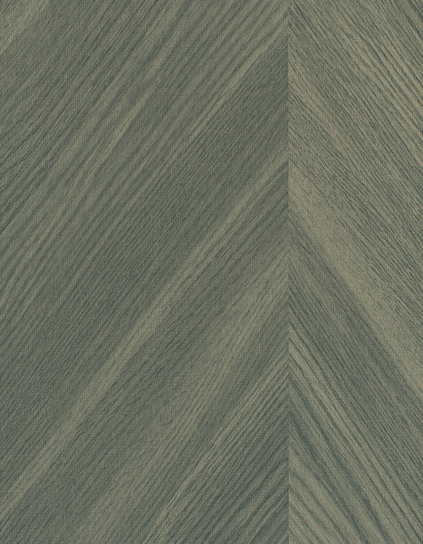 Tokyo Chevron Wood Charcoal Wallcovering | Phillipe Romano