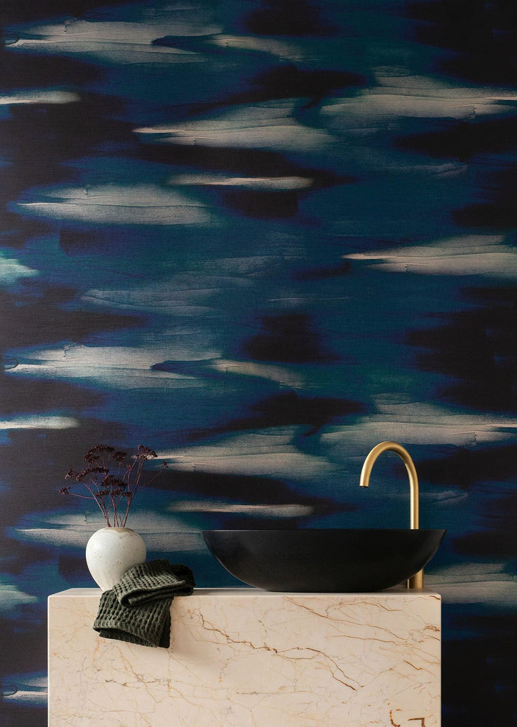 River Metallic Weave Deep Blue