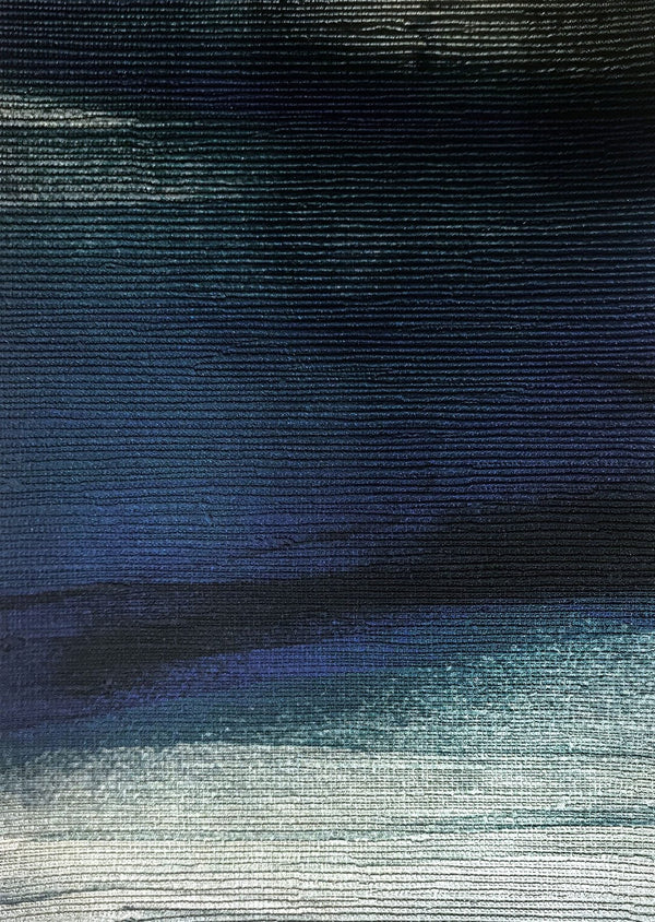 River Metallic Weave Deep Blue | Emma Hayes Wallcovering