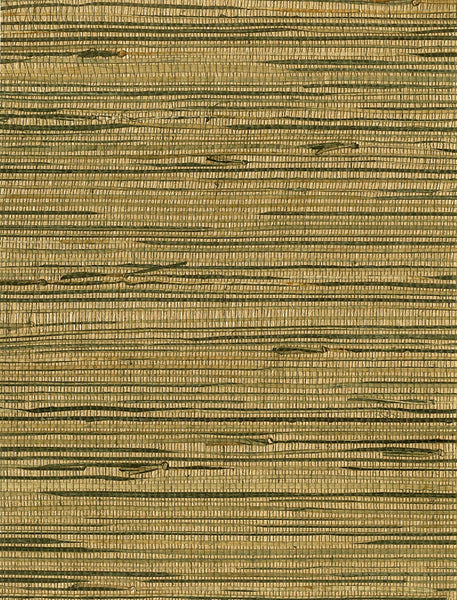 Malibu Triangle Grass Wallpaper - Contemporary Grasscloth - Gray, Metallic Gold, Tan | Malibu Wallpaper