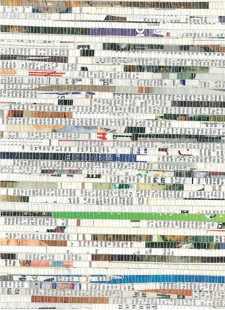 Malibu Recycled Paper Wallpaper - Contemporary Grasscloth - Black, Blue, Green, Red, White | Malibu Wallpaper