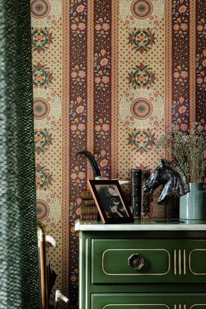 ErbstüCk Burgunder - Blue, Red, Brown, Burgundy Wallcovering | Mind the Gap