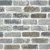 Malibu Vintage Faux Brick Wallpaper - Industrial Brick - Steel Grey & Tan | Malibu Wallpaper