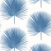 Malibu Palm Fronds Wallpaper - Tropical Botanical - Coastal Blue | Malibu Wallpaper