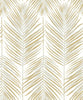 Malibu Marina Palm Wallpaper - Coastal Botanical - Silver & Gold | Malibu Wallpaper