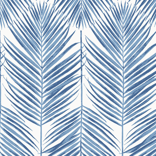 Malibu Marina Palm Wallpaper - Coastal Botanical - Coastal Blue | Malibu Wallpaper