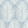 Malibu Athena Palm Wallpaper - Coastal Botanical - Hampton Blue | Malibu Wallpaper