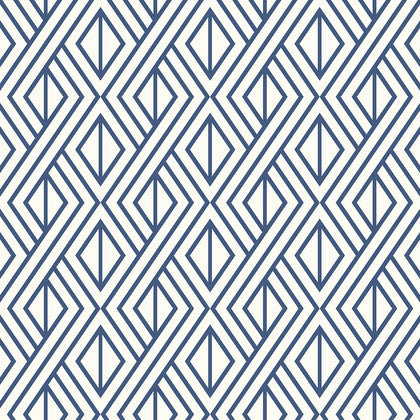 Diamond Weave Contemporary Geometric - Navy Blue | Architectural Wallcoverings