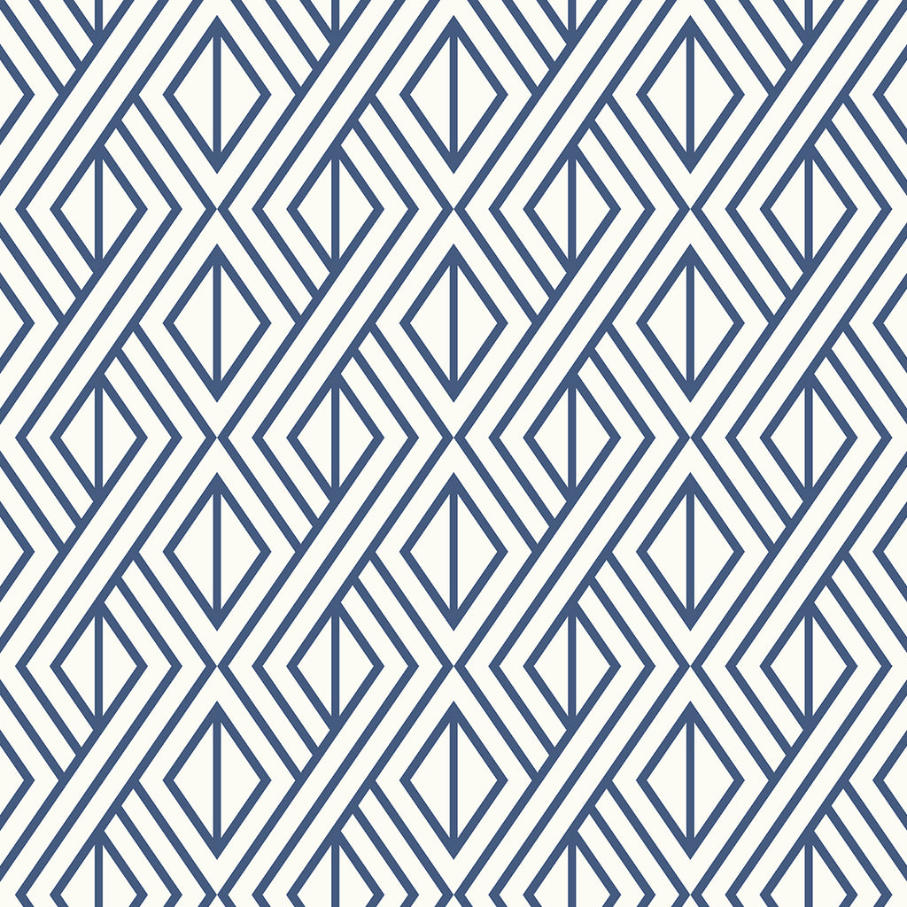 Malibu Diamond Weave Wallpaper - Contemporary Geometric - Navy Blue | Malibu Wallpaper