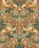 Malibu Fragaria Garden Wallpaper - Vintage Animal Print - Ochre | Malibu Wallpaper