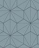 Malibu Hedron Geometric Wallpaper - Contemporary Geometric - Pastel Blue & Midnight | Malibu Wallpaper