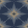 Malibu North Star Wallpaper - Contemporary Geometric - Navy Blue | Malibu Wallpaper