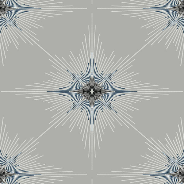 Malibu North Star Wallpaper - Contemporary Geometric - Argos Grey | Malibu Wallpaper