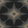 Malibu North Star Wallpaper - Contemporary Geometric - Ebony | Malibu Wallpaper