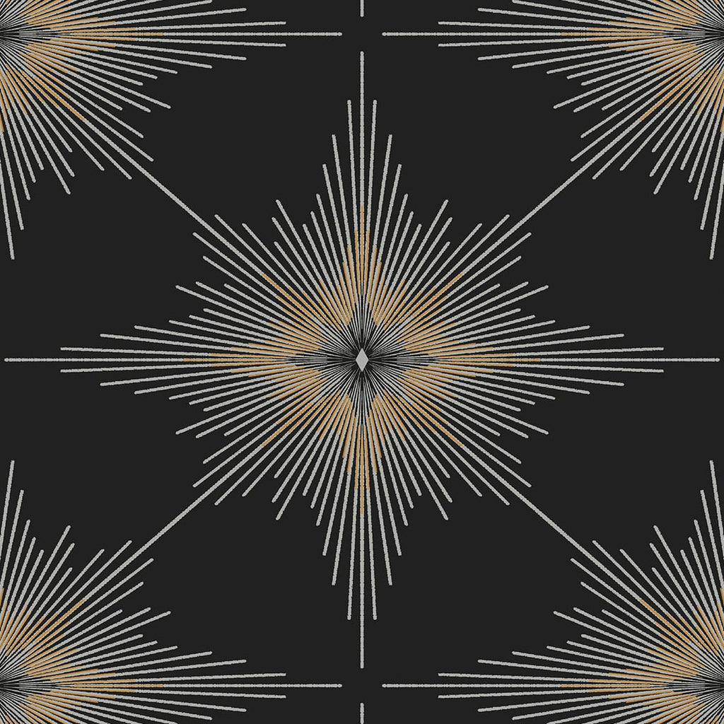 Malibu North Star Wallpaper - Contemporary Geometric - Ebony | Malibu Wallpaper